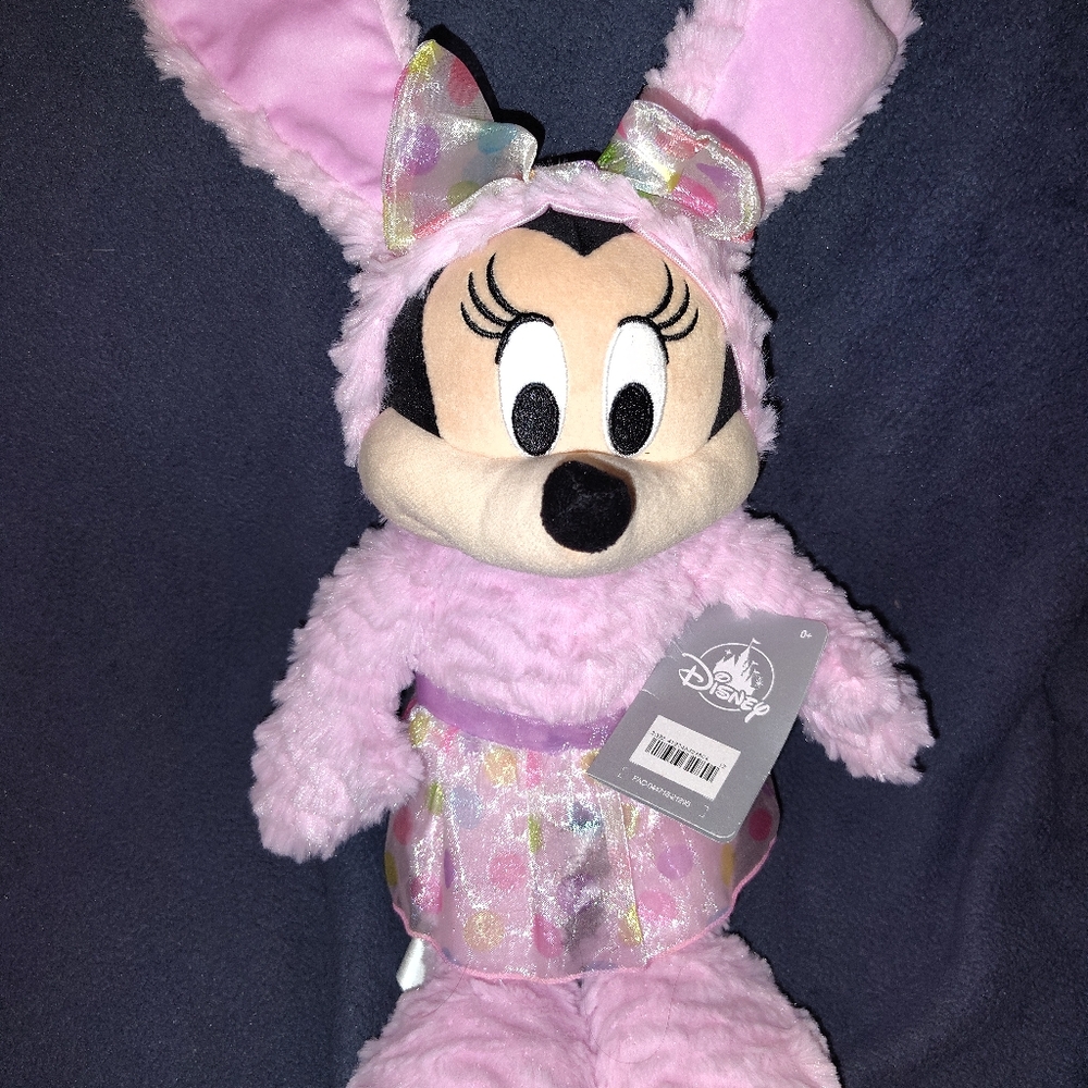 NWTDisney Store Easter Minnie Mouse Pink Bunny Collectable Plush with 2022